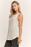 Natural Sweater Tank With Stitch Detail