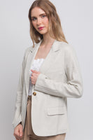 Classic Fine Line Linen Blazer