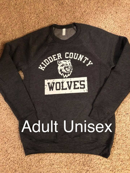 Wolves Unisex Sponge Fleece Raglan Sweatshirt