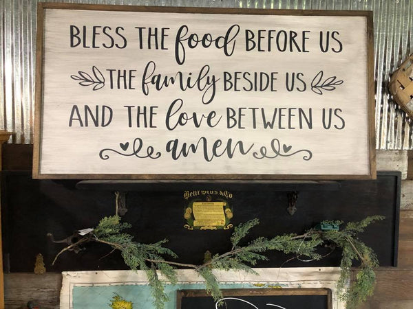 2'x4' Bless the Food Sign