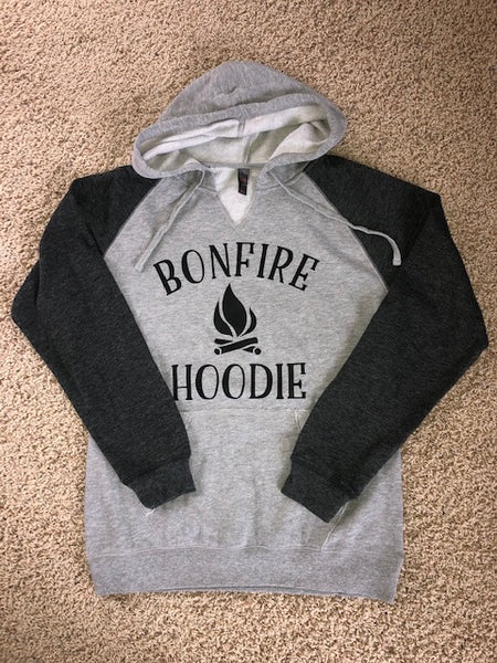 Ladies Cut Lightweight Fleece Raglan District Bonfire Hoodie