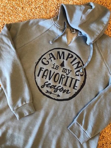 Camping Women’s Lightweight California Wave Wash Hooded Sweatshirt