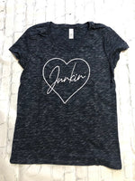 Junkin Love Vneck Navy Blue Tshirt