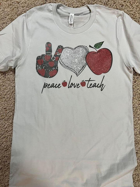 Peace Love Teach Tshirt