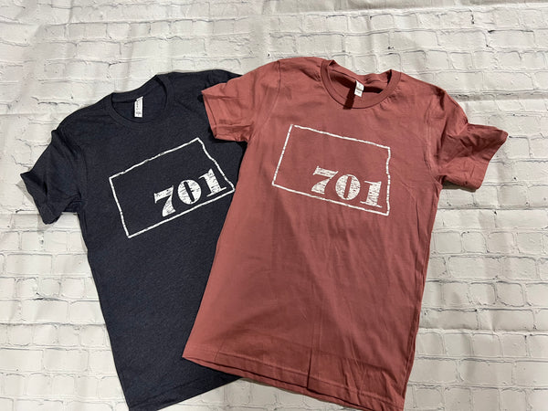 North Dakota 701 Tshirt