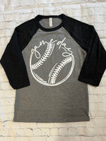 Game Day Baseball 3/4 sleeve Jersey Baseball Tee