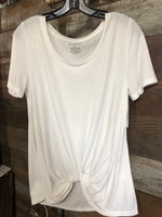 Twisted Front Soft Short Sleeve Tshirt