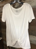 Twisted Front Soft Short Sleeve Tshirt