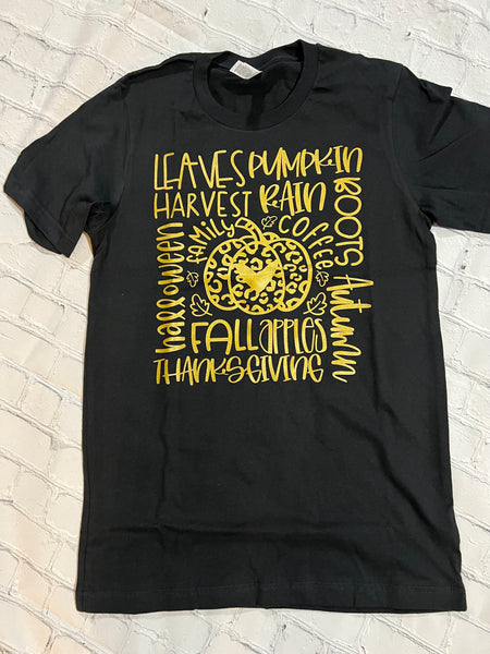 Fall Words Tshirt