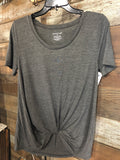 Twisted Front Soft Short Sleeve Tshirt