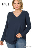 Plus Luxe Rayon Long Sleeve Top